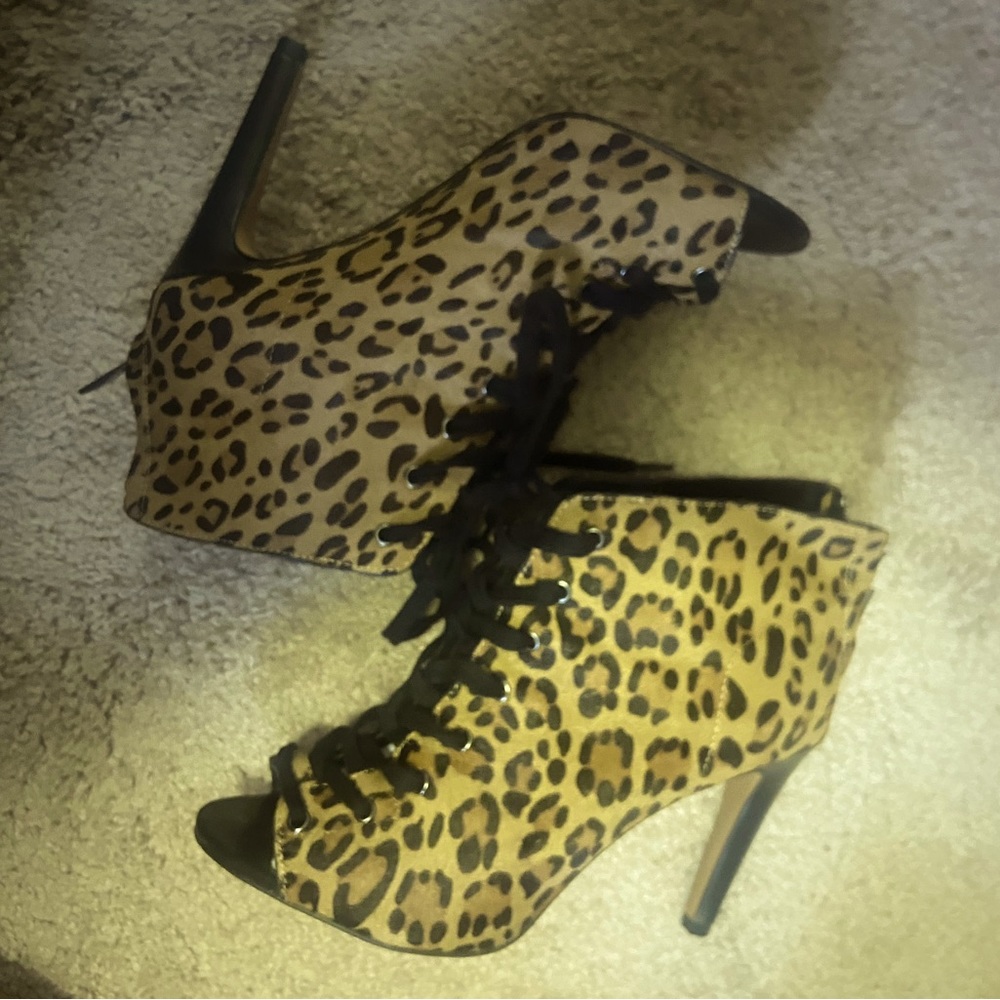 French Connection animal print heels